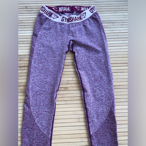 Gymshark Flex leggings size M Dark Ruby Marl / Blush Nude - Picture 9 of 10
